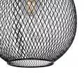 GLOBOSTAR® WIRE  Μοντέρνο Κρεμαστό Φωτιστικό Οροφής με Ντουί 1 x E27 AC 220-240V IP20 - Μαύρο & Χρυσό - Μ25 x Π25 x Υ32cm
