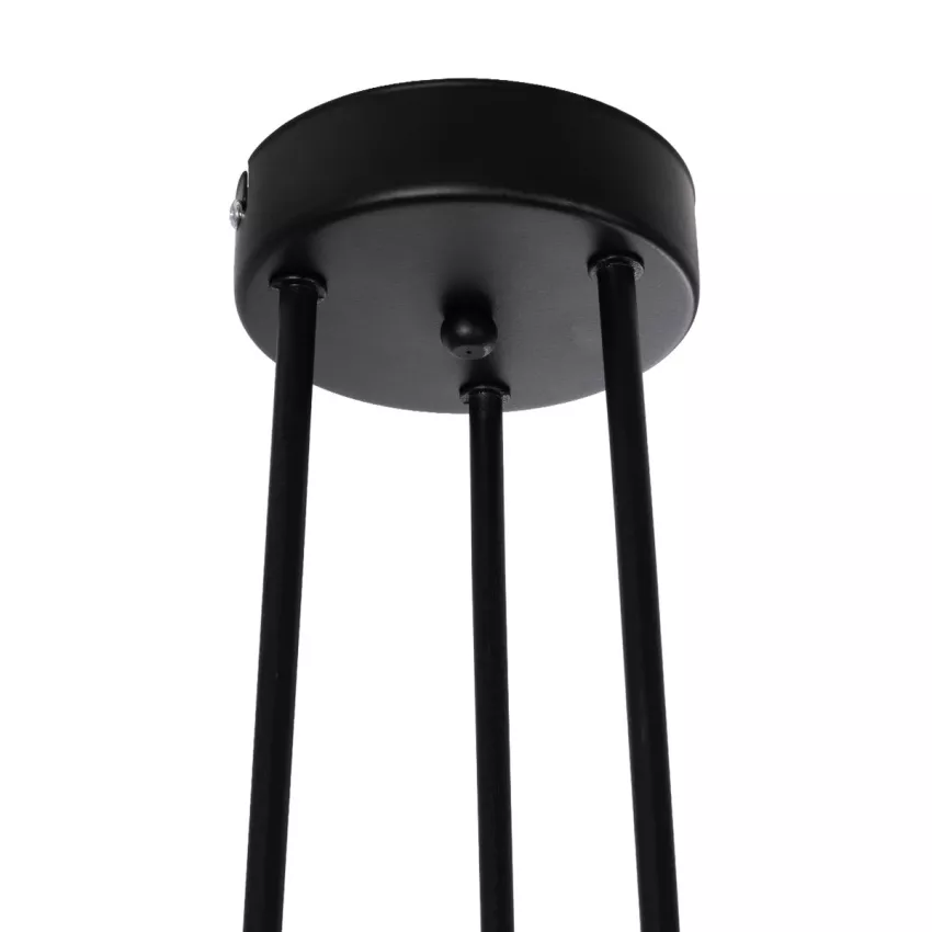 GLOBOSTAR® LAMIRA  Μοντέρνο Φωτιστικό Οροφής με Ντουί 6 x E27 AC 220-240V IP20 - Μαύρο - Μ51 x Π51 x Υ7cm