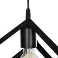GLOBOSTAR® DISE  Μοντέρνο Κρεμαστό Φωτιστικό Οροφής με Ντουί 1 x E27 AC 220-240V IP20 - Μαύρο - Μ28 x Π28 x Υ29cm