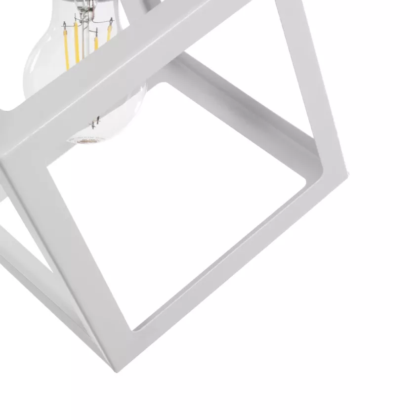 GLOBOSTAR® DISE  Μοντέρνο Κρεμαστό Φωτιστικό Οροφής με Ντουί 1 x E27 AC 220-240V IP20 - Λευκό - Μ28 x Π28 x Υ31cm