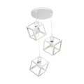 GLOBOSTAR® DISE  Μοντέρνο Κρεμαστό Φωτιστικό Οροφής με Ντουί 3 x E27 AC 220-240V IP20 - Λευκό - Μ48 x Π48 x Υ65cm