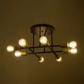 BLAZEA Vintage Οροφής Πλέγμα Πολύφωτο 8 x E27 IP20 Μπρονζέ με Μαύρο Μέταλλο - Μ40 x Π40 x Υ25cm BLAZEA Vintage Οροφής Πλέγμα Πολύφωτο 8 x E27 IP20 Μπρονζέ με Μαύρο Μέταλλο - Μ40 x Π40 x Υ25cm
