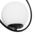 GLOBOSTAR® CIRCLE  Vintage Κρεμαστό Φωτιστικό Οροφής με Ντουί 1 x E27 AC 220-240V IP20 - Μαύρο & Λευκό - Μ26 x Π26 x Υ29cm