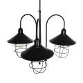 BLAZEO  Vintage Κρεμαστό Φωτιστικό Καμπάνα Τρίφωτο 3 x E27 IP20 Μαύρο Μέταλλο - Μ40 x Π40 x Υ40cm