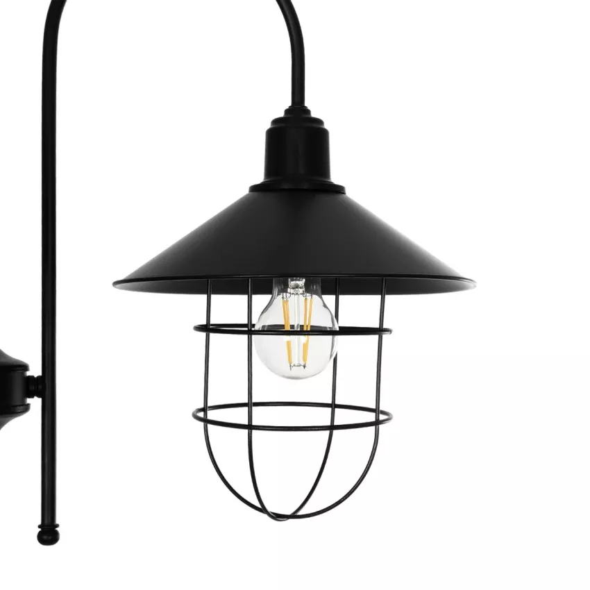 BLAZEO  Vintage Κρεμαστό Φωτιστικό Καμπάνα Τρίφωτο 3 x E27 IP20 Μαύρο Μέταλλο - Μ40 x Π40 x Υ40cm