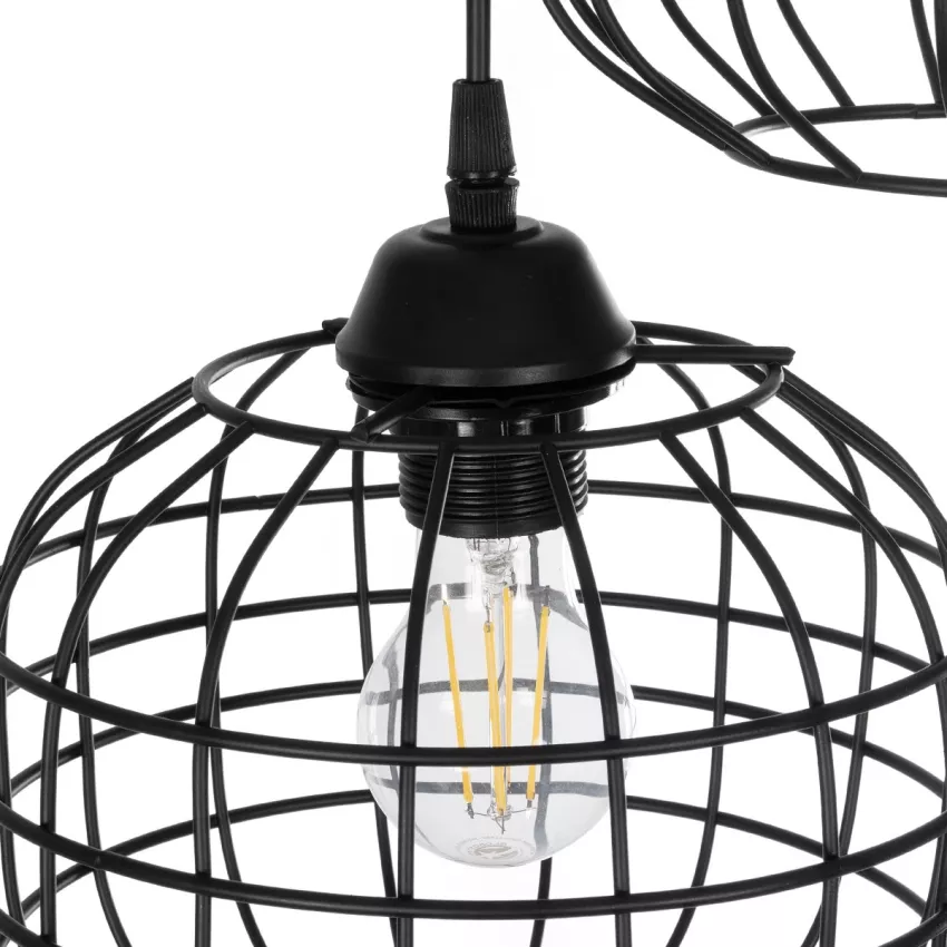 PULSAR  Vintage Κρεμαστό Φωτιστικό Ράγα Πολύφωτο 4 x E27 IP20 Μαύρο Μέταλλο - Μ70 x Π20 x Υ80cm