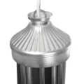 TRITON  Vintage Κρεμαστό Φωτιστικό Καπέλο Πολύφωτο 5 x E27 IP20 Ασημί Μέταλλο με Γκρί Ύφασμα - Μ50 x Π50 x Υ48cm