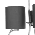 TRITON  Vintage Κρεμαστό Φωτιστικό Καπέλο Πολύφωτο 5 x E27 IP20 Ασημί Μέταλλο με Γκρί Ύφασμα - Μ50 x Π50 x Υ48cm