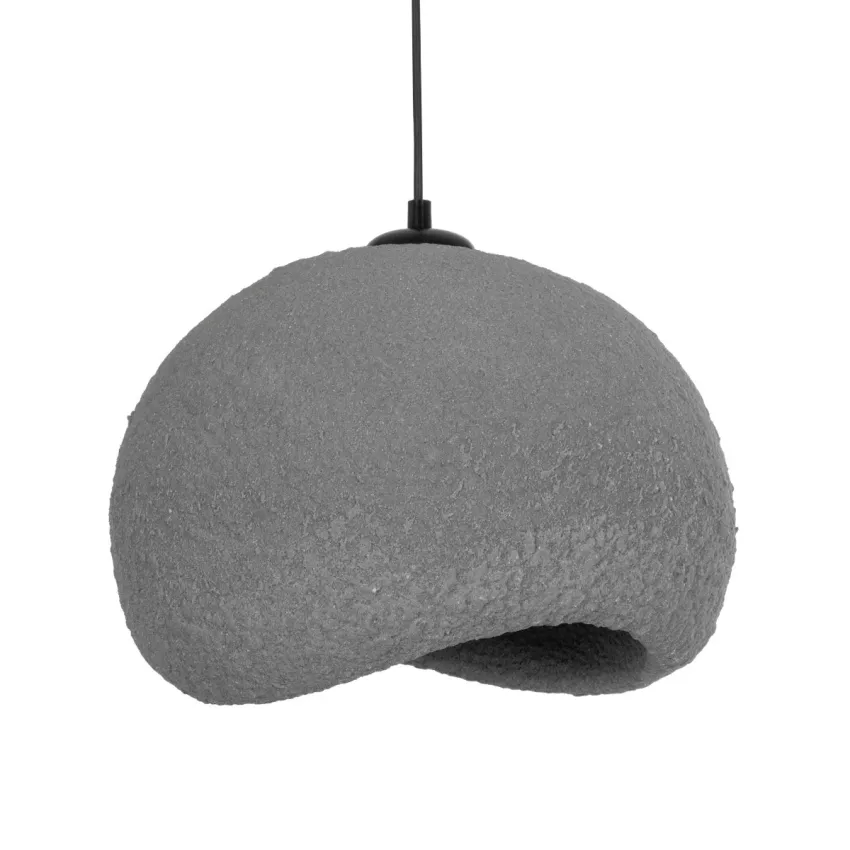 GLOBOSTAR® STONE  Μοντέρνο Κρεμαστό Φωτιστικό Οροφής με Ντουί 1 x E27 AC 220-240V IP20 - Γκρι - Μ35 x Π31 x Υ26cm