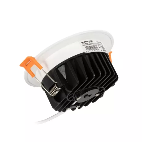 GLOBOSTAR® WATERA  Χωνευτό Downlight Σποτ Panel LED 12W 1500lm 120° AC 220-240V Αδιάβροχο IP54 Ρυθμιζόμενο Λευκό CCT με Διακόπτη στο Σώμα 2700K/4500K/6000K Dimmable - Lumileds SMD Chip & TÜV SÜD Driver - Λευκό Ματ - Μ10.8 x Π10.8 x Υ3.2cm / Q9cm
