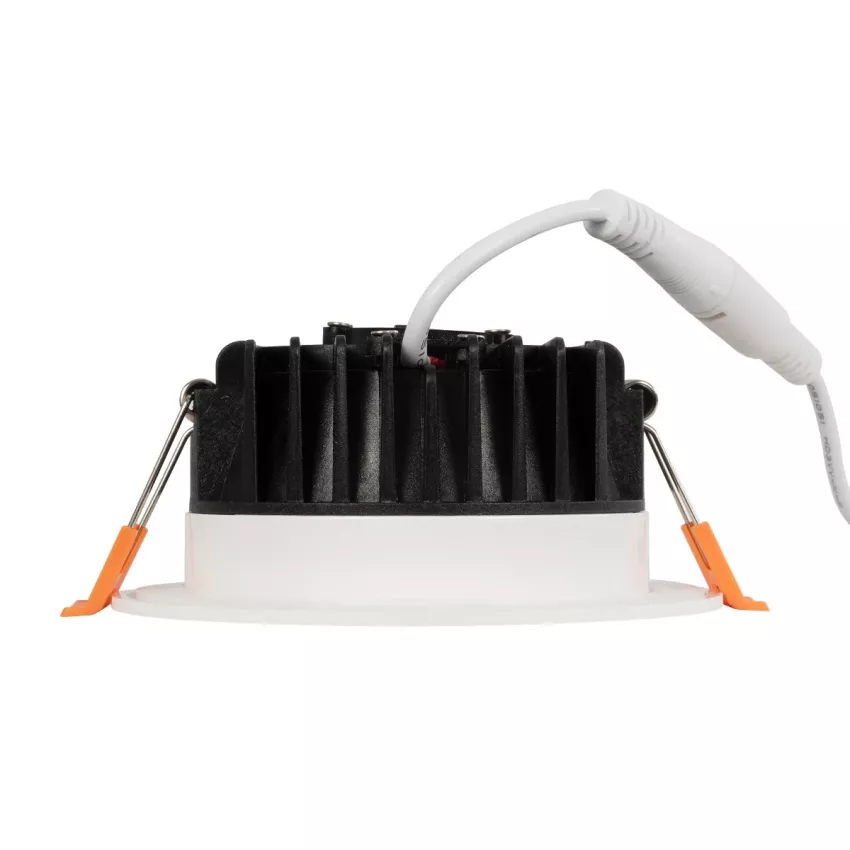 GLOBOSTAR® WATERA  Χωνευτό Downlight Σποτ Panel LED 12W 1500lm 120° AC 220-240V Αδιάβροχο IP54 Ρυθμιζόμενο Λευκό CCT με Διακόπτη στο Σώμα 2700K/4500K/6000K Dimmable - Lumileds SMD Chip & TÜV SÜD Driver - Λευκό Ματ - Μ10.8 x Π10.8 x Υ3.2cm / Q9cm