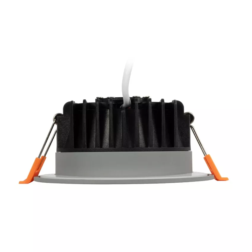 GLOBOSTAR® WATERA  Χωνευτό Downlight Σποτ Panel Μπάνιου & WC LED 12W 1500lm 120° AC 220-240V Αδιάβροχο IP54 Ρυθμιζόμενο Λευκό CCT με Διακόπτη στο Σώμα 2700K/4500K/6000K Dimmable - Lumileds SMD Chip & TÜV SÜD Driver - Γκρι Ανθρακί Ματ - Μ10.8 x Π10