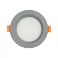 GLOBOSTAR® WATERA  Χωνευτό Downlight Σποτ Panel Μπάνιου & WC LED 12W 1500lm 120° AC 220-240V Αδιάβροχο IP54 Ρυθμιζόμενο Λευκό CCT με Διακόπτη στο Σώμα 2700K/4500K/6000K Dimmable - Lumileds SMD Chip & TÜV SÜD Driver - Γκρι Ανθρακί Ματ - Μ10.8 x Π10