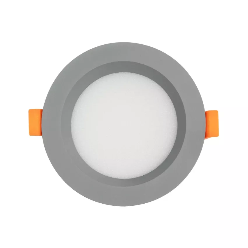 GLOBOSTAR® WATERA  Χωνευτό Downlight Σποτ Panel Μπάνιου & WC LED 12W 1500lm 120° AC 220-240V Αδιάβροχο IP54 Ρυθμιζόμενο Λευκό CCT με Διακόπτη στο Σώμα 2700K/4500K/6000K Dimmable - Lumileds SMD Chip & TÜV SÜD Driver - Γκρι Ανθρακί Ματ - Μ10.8 x Π10