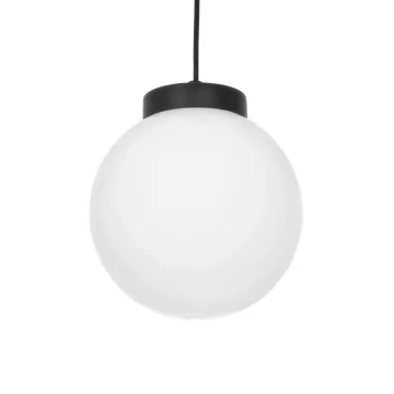 GLOBOSTAR® AGROS  Κρεμαστό Φωτιστικό Οροφής Κήπου με Ντουί 1 x E27 AC 220-240V Αδιάβροχο IP65 - Λευκό & Μάυρο - Μ20 x Π20 x Υ22cm