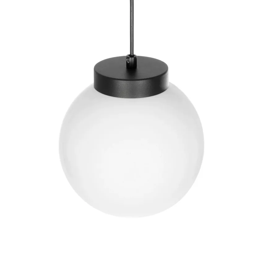 GLOBOSTAR® AGROS  Κρεμαστό Φωτιστικό Οροφής Κήπου με Ντουί 1 x E27 AC 220-240V Αδιάβροχο IP65 - Λευκό & Μάυρο - Μ20 x Π20 x Υ22cm