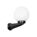 GLOBOSTAR® AGROS  Φωτιστικό Τοίχου - Απλίκα Κήπου με Ντουί 1 x E27 AC 220-240V Αδιάβροχο IP65 - Λευκό & Μάυρο - Μ20 x Π20 x Υ30cm