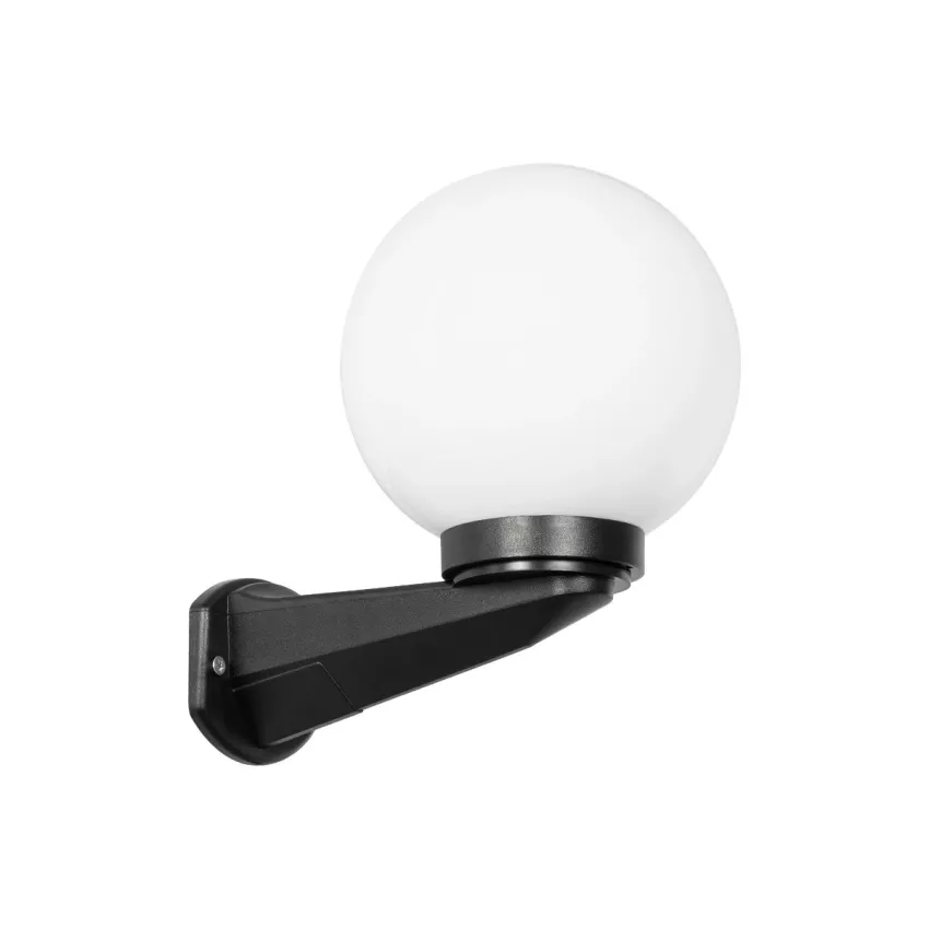 GLOBOSTAR® AGROS  Φωτιστικό Τοίχου - Απλίκα Κήπου με Ντουί 1 x E27 AC 220-240V Αδιάβροχο IP65 - Λευκό & Μάυρο - Μ20 x Π20 x Υ30cm