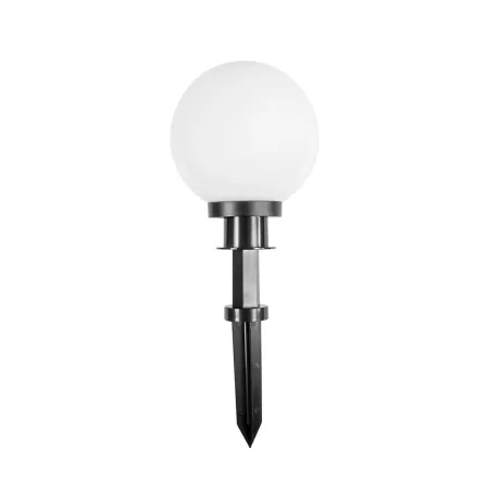 GLOBOSTAR® AGROS  Φωτιστικό Κήπου / Καρφωτό με Ντουί 1 x E27 AC 220-240V Αδιάβροχο IP65 - Λευκό & Μάυρο - Μ20 x Π20 x Υ54cm