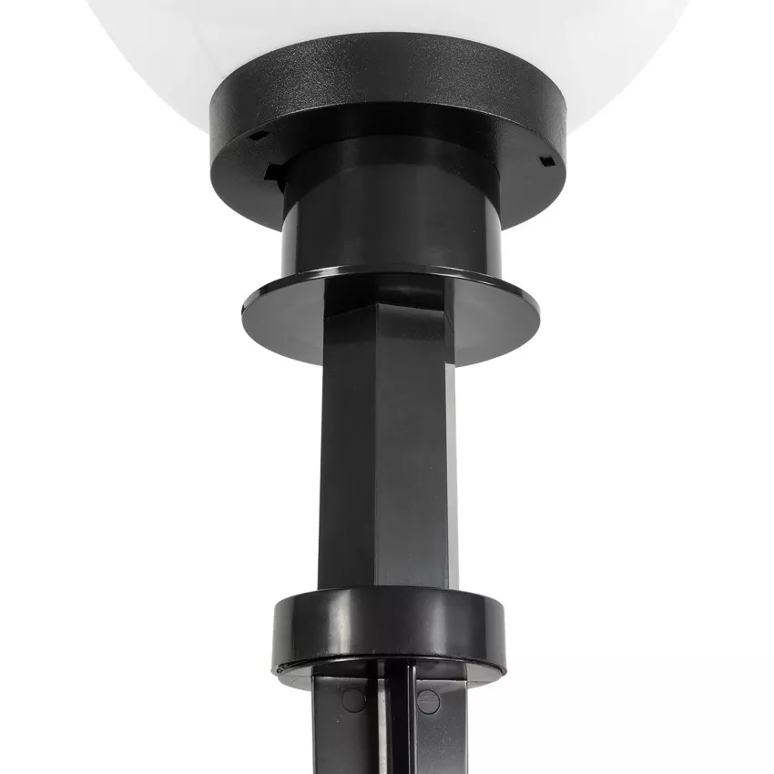 GLOBOSTAR® AGROS  Φωτιστικό Κήπου / Καρφωτό με Ντουί 1 x E27 AC 220-240V Αδιάβροχο IP65 - Λευκό & Μάυρο - Μ20 x Π20 x Υ54cm