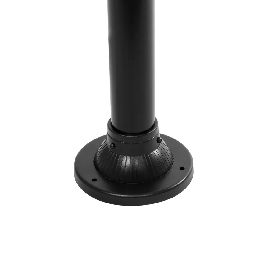 GLOBOSTAR® AGROS  Φωτιστικό Κολωνάκι Κήπου με Ντουί 1 x E27 AC 220-240V Αδιάβροχο IP65 - Λευκό & Μάυρο - Μ20 x Π20 x Υ100cm