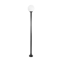 GLOBOSTAR® AGROS  Φωτιστικό Κολωνάκι Κήπου με Ντουί 1 x E27 AC 220-240V Αδιάβροχο IP65 - Λευκό & Μάυρο - Μ30 x Π30 x Υ240cm