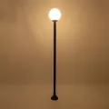 GLOBOSTAR® AGROS  Φωτιστικό Κολωνάκι Κήπου με Ντουί 1 x E27 AC 220-240V Αδιάβροχο IP65 - Λευκό & Μάυρο - Μ30 x Π30 x Υ240cm