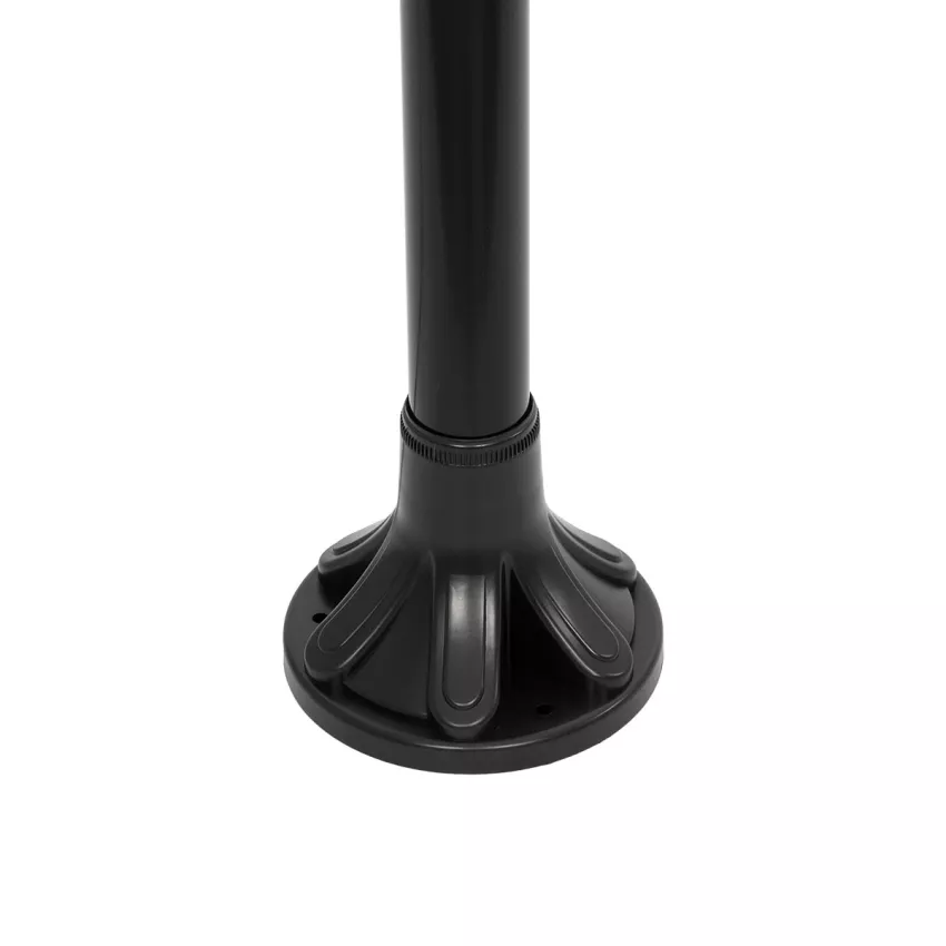 GLOBOSTAR® AGROS  Φωτιστικό Κολωνάκι Κήπου με Ντουί 1 x E27 AC 220-240V Αδιάβροχο IP65 - Λευκό & Μάυρο - Μ30 x Π30 x Υ240cm