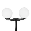 GLOBOSTAR® AGROS  Φωτιστικό Κολωνάκι Κήπου με Ντουί 2 x E27 AC 220-240V Αδιάβροχο IP65 - Λευκό & Μάυρο - Μ75 x Π30 x Υ240cm