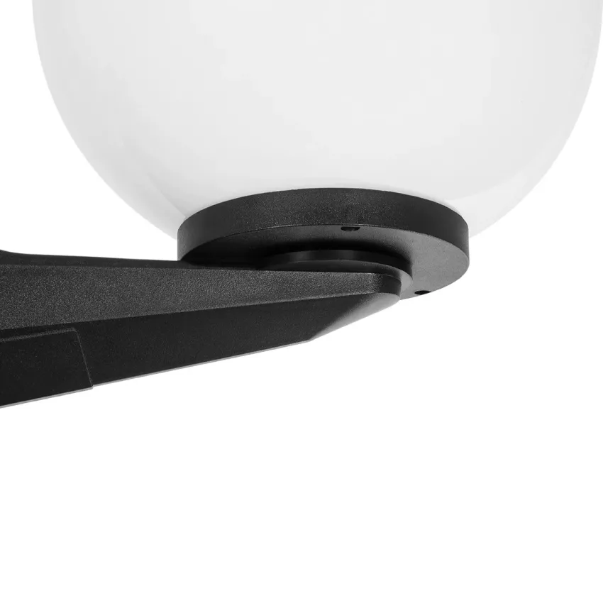 GLOBOSTAR® AGROS  Φωτιστικό Κολωνάκι Κήπου με Ντουί 2 x E27 AC 220-240V Αδιάβροχο IP65 - Λευκό & Μάυρο - Μ75 x Π30 x Υ240cm