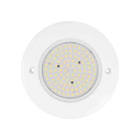 GLOBOSTAR® POOLARTY  Υποβρύχιο Φωτιστικό για Σιντριβάνια/Πισίνες LED 8W 640lm 120° DC 12V Αδιάβροχο IP68 Φυσικό Λευκό 4500K Dimmable - Bridgelux SMD Chip - 1m VDE Rubber Καλώδιο - Φ13 x Υ2cm