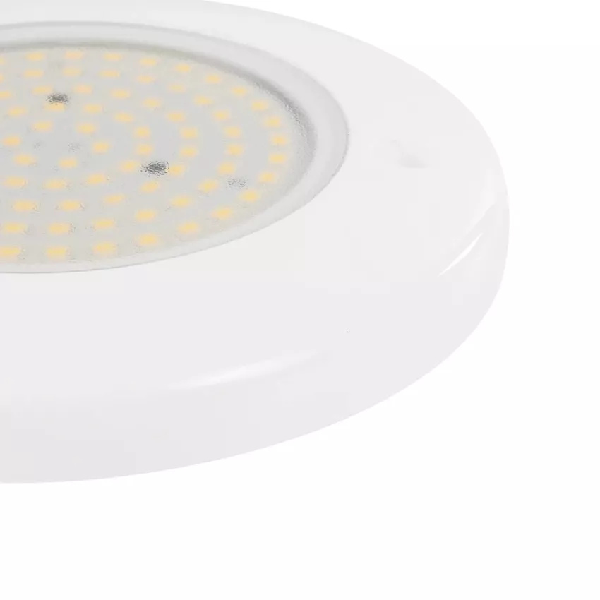 GLOBOSTAR® POOLARTY  Υποβρύχιο Φωτιστικό για Σιντριβάνια/Πισίνες LED 8W 600lm 120° DC 12V Αδιάβροχο IP68 Θερμό Λευκό 2700K Dimmable - Bridgelux SMD Chip - 1m VDE Rubber Καλώδιο - Φ13 x Υ2cm