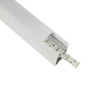 GLOBOSTAR® ALP-LINEAR LUMILINE -3M Επιφανειακό / Κρεμαστό Προφίλ Αλουμινίου με Λευκό Γαλακτερό Πατητό Κάλυμμα για Ταινίες LED IP20 - Λευκό Ματ - Μ300 x Π3.5 x Υ7cm