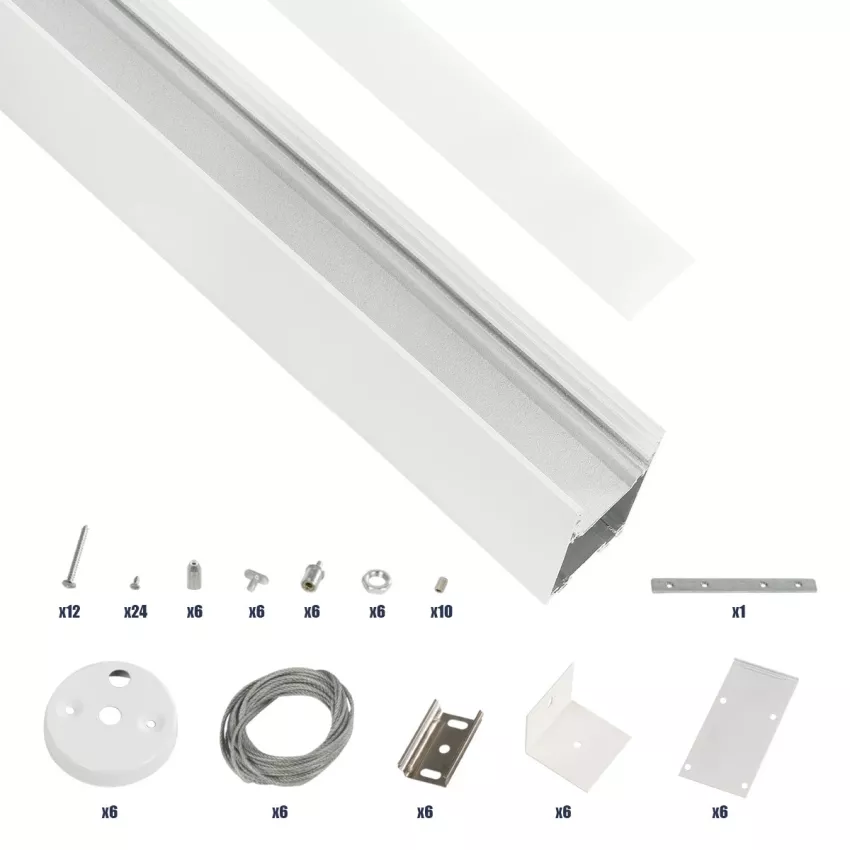 GLOBOSTAR® ALP-LINEAR LUMILINE -3M Επιφανειακό / Κρεμαστό Προφίλ Αλουμινίου με Λευκό Γαλακτερό Πατητό Κάλυμμα για Ταινίες LED IP20 - Λευκό Ματ - Μ300 x Π3.5 x Υ7cm GLOBOSTAR® ALP-LINEAR LUMILINE -3M Επιφανειακό / Κρεμαστό Προφίλ Αλουμινίου με Λευκό Γαλακτερό Πατητό Κάλυμμα για Ταινίες LED IP20 - Λευκό Ματ - Μ300 x Π3.5 x Υ7cm