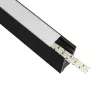GLOBOSTAR® ALP-LINEAR LUMILINE -3M Επιφανειακό / Κρεμαστό Προφίλ Αλουμινίου με Λευκό Γαλακτερό Πατητό Κάλυμμα για Ταινίες LED IP20 - Μαύρο Ματ - Μ300 x Π3.5 x Υ7cm