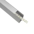 GLOBOSTAR® ALP-LINEAR LUMILINE -3M Επιφανειακό / Κρεμαστό Προφίλ Αλουμινίου με Λευκό Γαλακτερό Πατητό Κάλυμμα για Ταινίες LED IP20 - Γκρι Ανθρακί Ματ - Μ300 x Π3.5 x Υ7cm