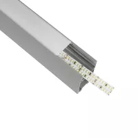 GLOBOSTAR® ALP-LINEAR LUMILINE -3M Επιφανειακό / Κρεμαστό Προφίλ Αλουμινίου με Λευκό Γαλακτερό Πατητό Κάλυμμα για Ταινίες LED IP20 - Γκρι Ανθρακί Ματ - Μ300 x Π3.5 x Υ7cm