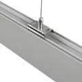 GLOBOSTAR® ALP-LINEAR LUMILINE -3M Επιφανειακό / Κρεμαστό Προφίλ Αλουμινίου με Λευκό Γαλακτερό Πατητό Κάλυμμα για Ταινίες LED IP20 - Γκρι Ανθρακί Ματ - Μ300 x Π3.5 x Υ7cm