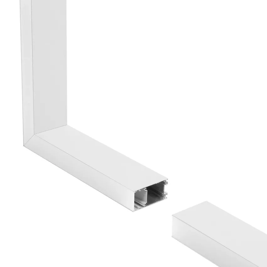 GLOBOSTAR® ALP-CORNER-SIDE90 LUMILINE  Επιφανειακό / Κρεμαστό Προφίλ Αλουμινίου Γωνία με Λευκό Γαλακτερό Πατητό Κάλυμμα για Ταινίες LED IP20 - Λευκό Ματ - Μ30 x Π3.5 x Υ7cm