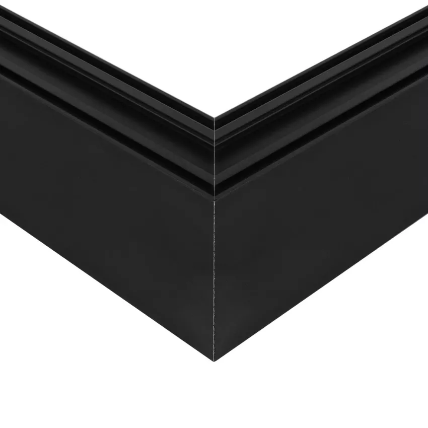 GLOBOSTAR® ALP-CORNER-SIDE90 LUMILINE  Επιφανειακό / Κρεμαστό Προφίλ Αλουμινίου Γωνία με Λευκό Γαλακτερό Πατητό Κάλυμμα για Ταινίες LED IP20 - Μαύρο Ματ - Μ30 x Π3.5 x Υ7cm