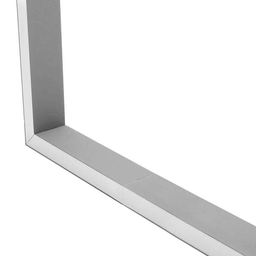 GLOBOSTAR® ALP-CORNER-SIDE90 LUMILINE  Επιφανειακό / Κρεμαστό Προφίλ Αλουμινίου Γωνία με Λευκό Γαλακτερό Πατητό Κάλυμμα για Ταινίες LED IP20 - Γκρι Ανθρακί Ματ - Μ30 x Π3.5 x Υ7cm