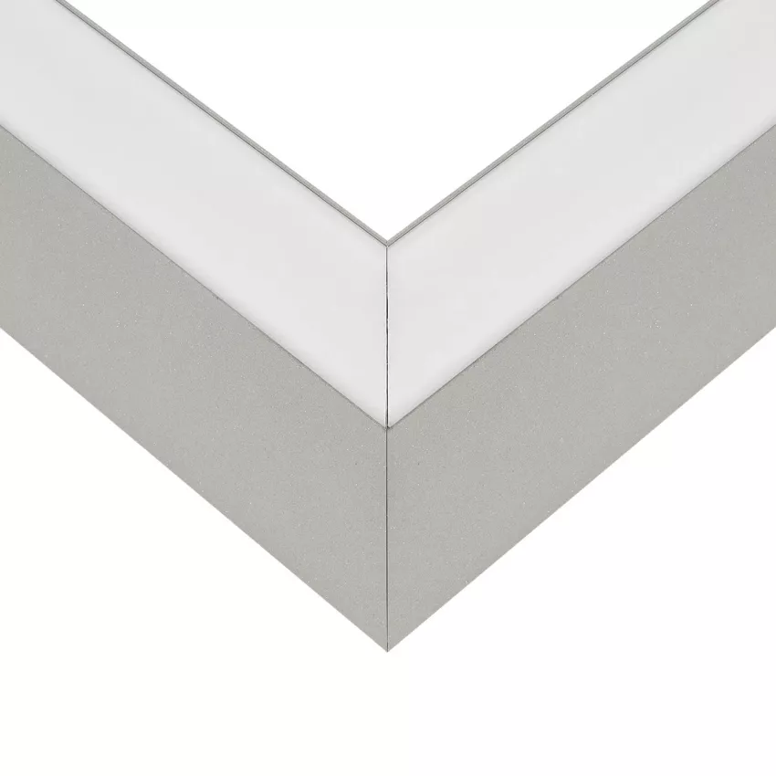 GLOBOSTAR® ALP-CORNER-SIDE90 LUMILINE  Επιφανειακό / Κρεμαστό Προφίλ Αλουμινίου Γωνία με Λευκό Γαλακτερό Πατητό Κάλυμμα για Ταινίες LED IP20 - Γκρι Ανθρακί Ματ - Μ30 x Π3.5 x Υ7cm