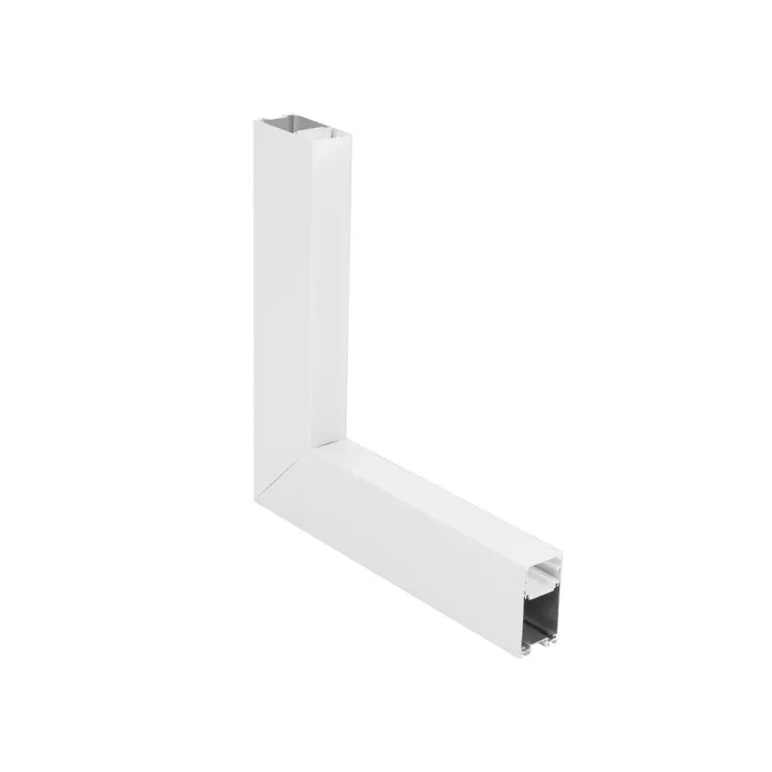 GLOBOSTAR® ALP-CORNER-IN90 LUMILINE  Επιφανειακό / Κρεμαστό Προφίλ Αλουμινίου Γωνία με Λευκό Γαλακτερό Πατητό Κάλυμμα για Ταινίες LED IP20 - Λευκό Ματ - Μ30 x Π3.5 x Υ7cm