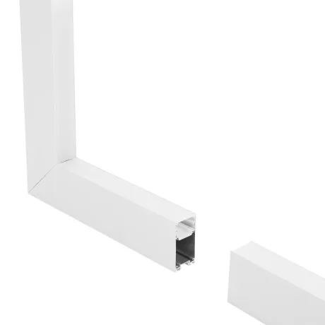 GLOBOSTAR® ALP-CORNER-IN90 LUMILINE  Επιφανειακό / Κρεμαστό Προφίλ Αλουμινίου Γωνία με Λευκό Γαλακτερό Πατητό Κάλυμμα για Ταινίες LED IP20 - Λευκό Ματ - Μ30 x Π3.5 x Υ7cm
