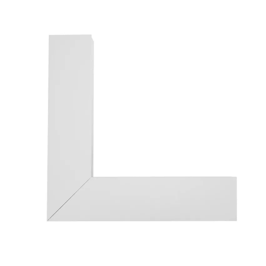 GLOBOSTAR® ALP-CORNER-IN90 LUMILINE  Επιφανειακό / Κρεμαστό Προφίλ Αλουμινίου Γωνία με Λευκό Γαλακτερό Πατητό Κάλυμμα για Ταινίες LED IP20 - Λευκό Ματ - Μ30 x Π3.5 x Υ7cm