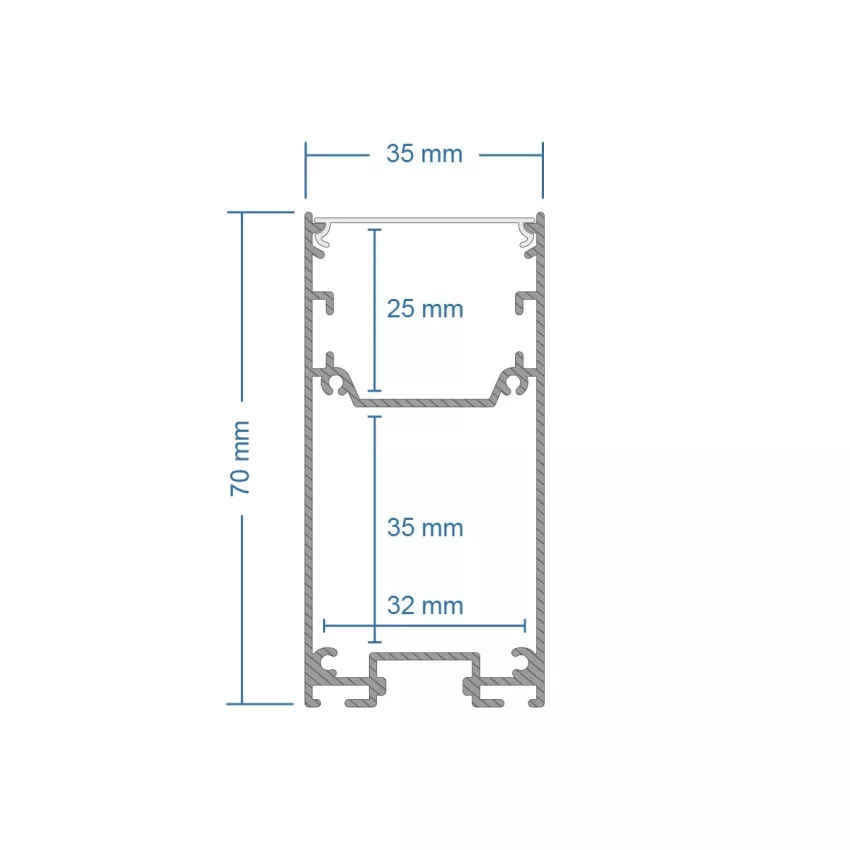 GLOBOSTAR® ALP-CORNER-IN90 LUMILINE  Επιφανειακό / Κρεμαστό Προφίλ Αλουμινίου Γωνία με Λευκό Γαλακτερό Πατητό Κάλυμμα για Ταινίες LED IP20 - Λευκό Ματ - Μ30 x Π3.5 x Υ7cm