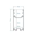 GLOBOSTAR® ALP-CORNER-IN90 LUMILINE  Επιφανειακό / Κρεμαστό Προφίλ Αλουμινίου Γωνία με Λευκό Γαλακτερό Πατητό Κάλυμμα για Ταινίες LED IP20 - Μαύρο Ματ - Μ30 x Π3.5 x Υ7cm