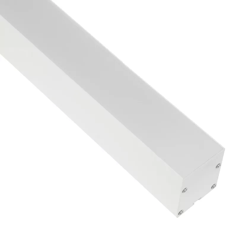 GLOBOSTAR® ALP-LINEAR BRIGHTRAIL -3M Επιφανειακό / Κρεμαστό Προφίλ Αλουμινίου με Λευκό Γαλακτερό Πατητό Κάλυμμα για Ταινίες LED IP20 - Λευκό Ματ - Μ300 x Π5 x Υ7.5cm