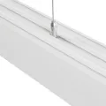 GLOBOSTAR® ALP-LINEAR BRIGHTRAIL -3M Επιφανειακό / Κρεμαστό Προφίλ Αλουμινίου με Λευκό Γαλακτερό Πατητό Κάλυμμα για Ταινίες LED IP20 - Λευκό Ματ - Μ300 x Π5 x Υ7.5cm