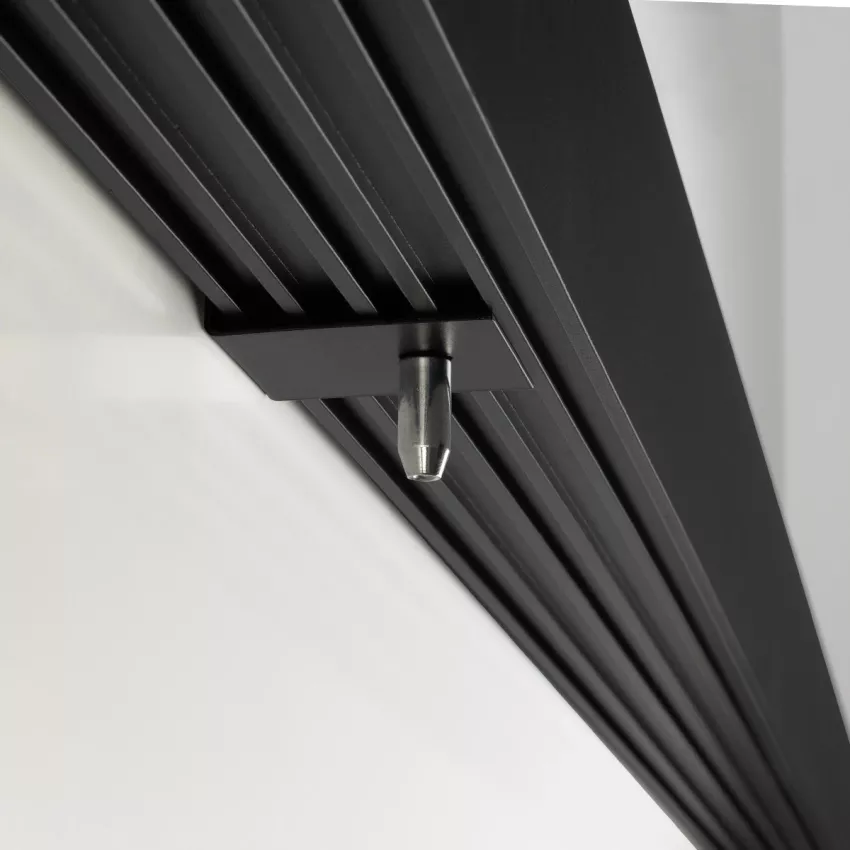 GLOBOSTAR® ALP-LINEAR BRIGHTRAIL -3M Επιφανειακό / Κρεμαστό Προφίλ Αλουμινίου με Λευκό Γαλακτερό Πατητό Κάλυμμα για Ταινίες LED IP20 - Μαύρο Ματ - Μ300 x Π5 x Υ7.5cm